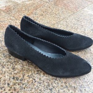 Semplice  Black Suede Flats